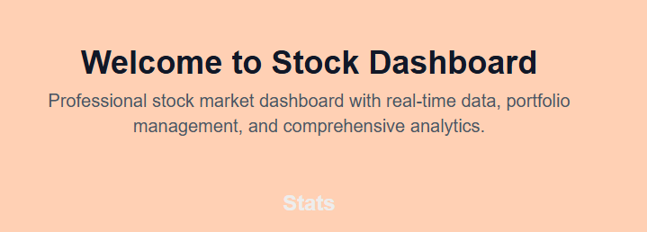 Stock Market Dashboard